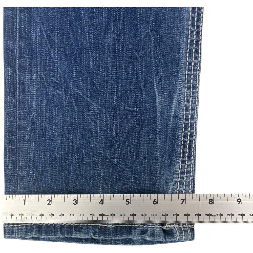 BKE Aiden Jeans Women's 28R Bootcut Mid Rise Stretch Whiskered Dark Wash Denim - Picture 12 of 12